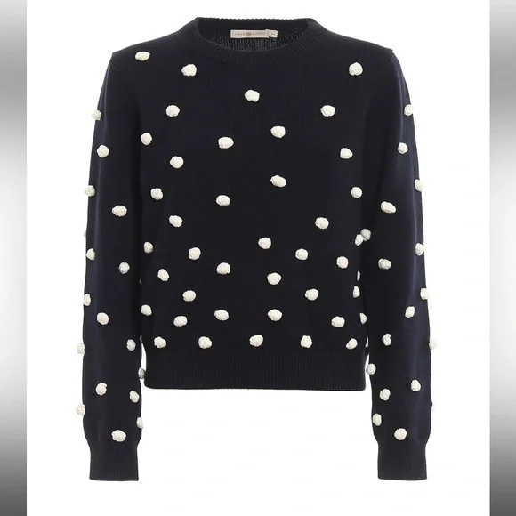 TORY BURCH Sweater in Black/White - Picture 5 of 12